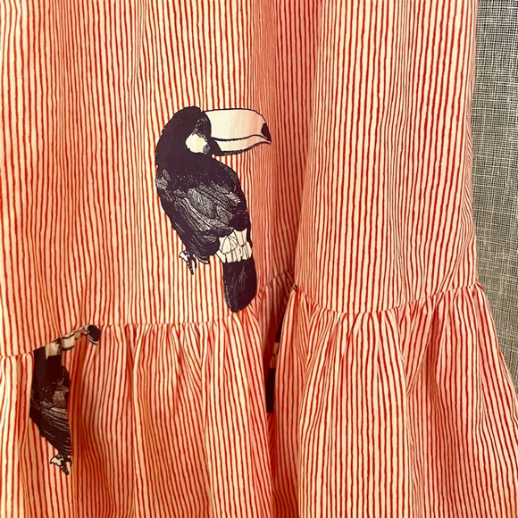 Zara Striped Ruffled Smocked Dress - Picture 4 of 6